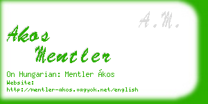 akos mentler business card
